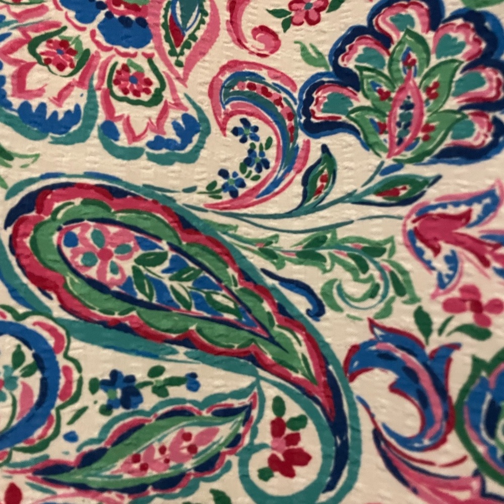 THML Blue and Red Ruffled Blouse - Picture 2 of 4